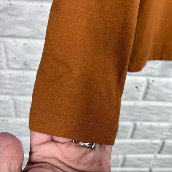 ATHLETA Burnt Orange Crewneck long sleeve knit t-shirt - Picture 8 of 8